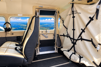 Aircraft Cabin Above Lakes